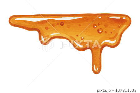 水彩風のメープルシロップのイラスト 137811338
