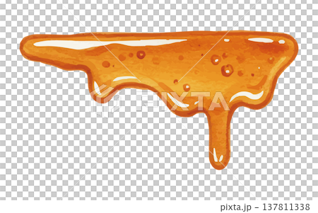 水彩風のメープルシロップのイラスト 137811338