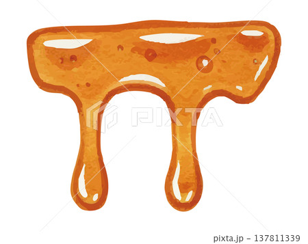 水彩風のメープルシロップのイラスト 137811339