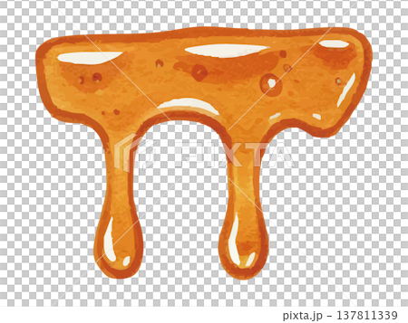 水彩風のメープルシロップのイラスト 137811339