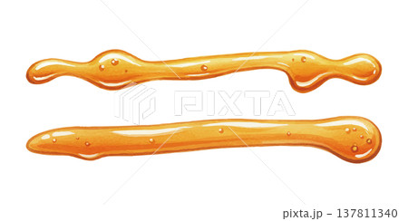 水彩風のメープルシロップのイラスト 137811340