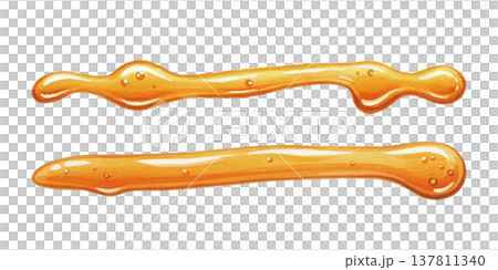 水彩風のメープルシロップのイラスト 137811340