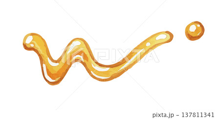 水彩風のメープルシロップのイラスト 137811341