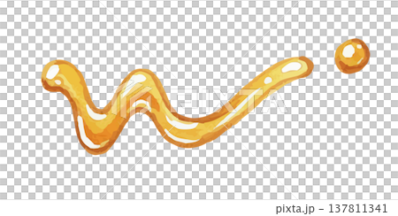 水彩風のメープルシロップのイラスト 137811341
