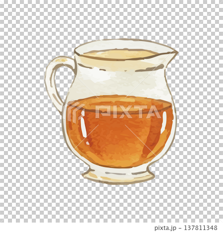 Watercolor-style illustration of maple syrup 137811348