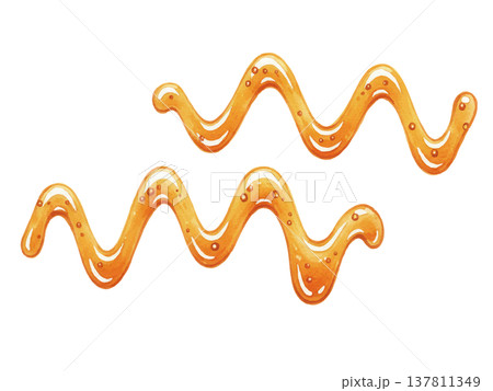 水彩風のメープルシロップのイラスト 水彩風のメープルシロップのイラスト 137811349