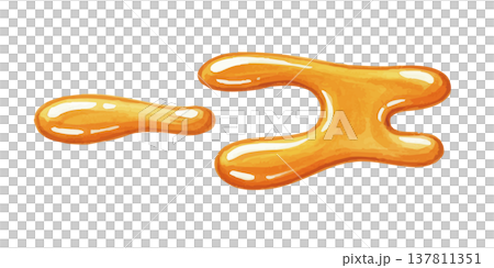 水彩風のメープルシロップのイラスト 137811351