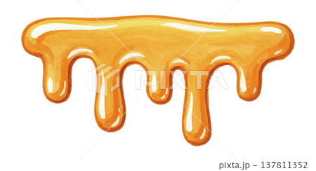 水彩風のメープルシロップのイラスト 137811352