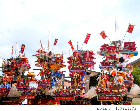 大分県日田市 日田祇園祭の美しい山鉾 大分県日田市 日田祇園祭の美しい山鉾 137811573