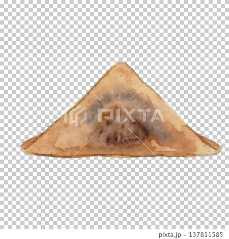 Watercolor-style illustration of Japanese sweets (Nama Yatsuhashi) 137811585