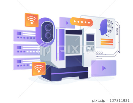 Distributed Video Analytics abstract concept vector illustration. Distributed Video Analytics abstract concept vector illustration. 137811921
