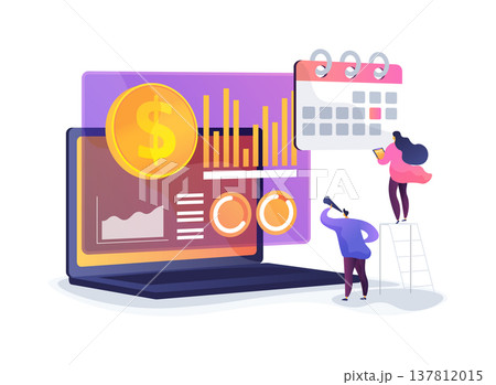 Year-End Financial Summary abstract concept vector illustration. 137812015