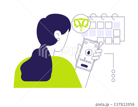 Period tracking abstract concept vector illustration. Period tracking abstract concept vector illustration. 137812056