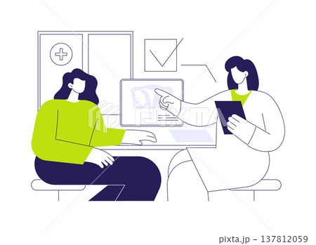 Gynecologist consultation abstract concept vector illustration. Gynecologist consultation abstract concept vector illustration. 137812059