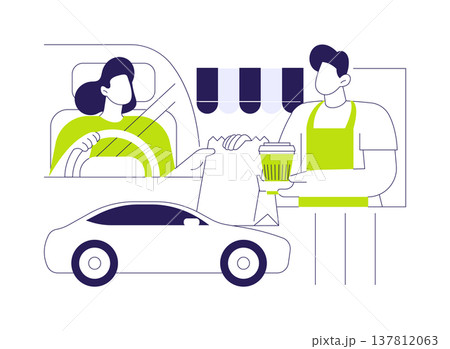 Getting order isolated cartoon vector illustrations. 137812063