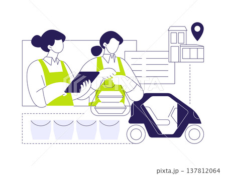 Restaurant preparing orders isolated cartoon vector illustrations. 137812064