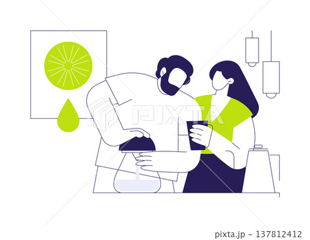 Squeezing juice isolated cartoon vector illustrations. Squeezing juice isolated cartoon vector illustrations. 137812412