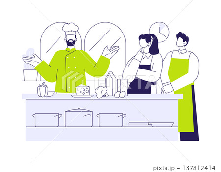Cooking classes isolated cartoon vector illustrations. 137812414