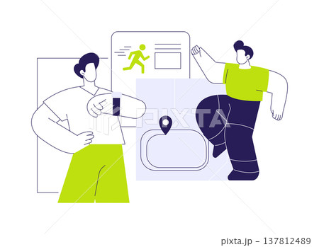 Physical activity coach isolated cartoon vector illustrations. 137812489