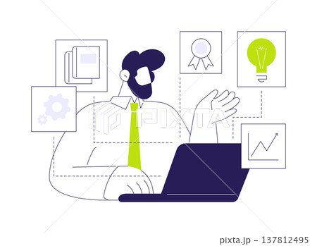 Online coaching isolated cartoon vector illustrations. 137812495