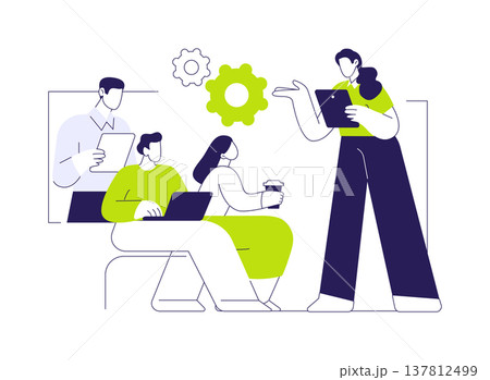 Team coach isolated cartoon vector illustrations. 137812499
