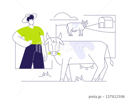 Pastures isolated cartoon vector illustrations. 137812506