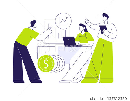 Financial management isolated cartoon vector illustrations. 137812520