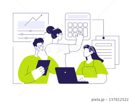 Accounting isolated cartoon vector illustrations. 137812522