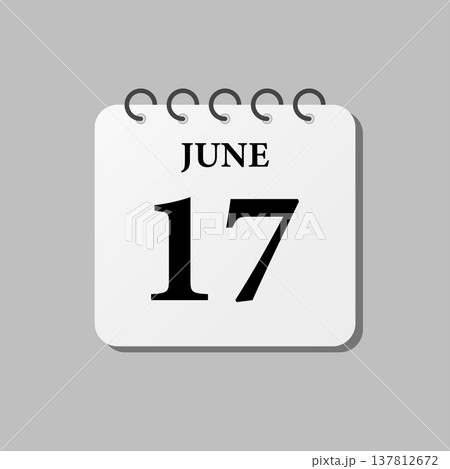 Icon page calendar day - 17 June 137812672