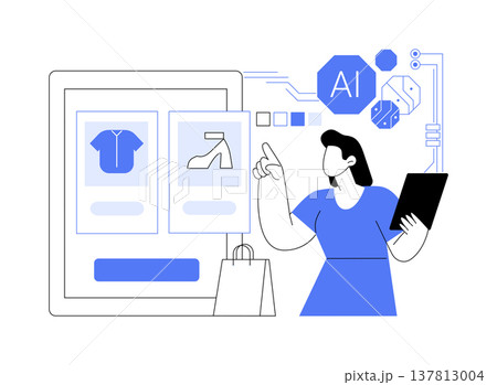 AI-Augmented Customer Style Profiling abstract concept vector illustration. AI-Augmented Customer Style Profiling abstract concept vector illustration. 137813004