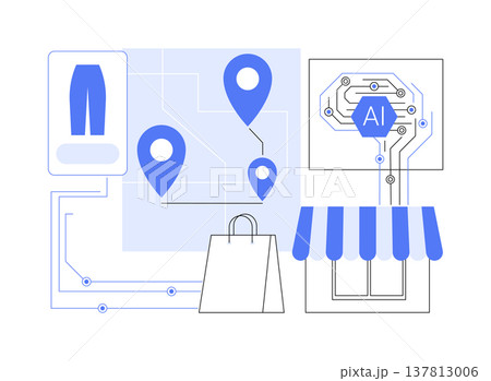 AI-Guided Supply Chain Transparency abstract concept vector illustration. 137813006