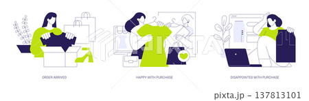 Online store delivery isolated cartoon vector illustrations se 137813101
