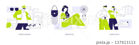 Clothing style isolated cartoon vector illustrations se 137813113