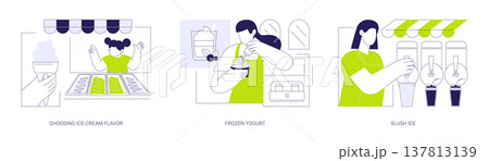 Ice Cream shop isolated cartoon vector illustrations se Ice Cream shop isolated cartoon vector illustrations se 137813139