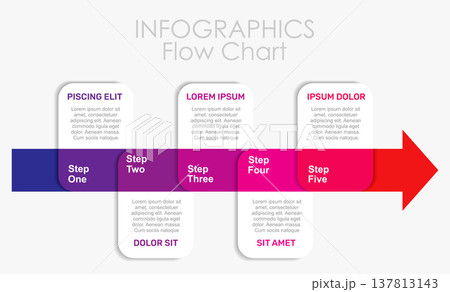 Infographic with icons, headings, and text blocks, design for business, presentation, or data visualization. Vector illustration. 137813143