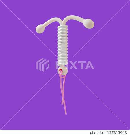 3d Color Contraceptive Spiral Female Health Concept Cartoon Design Style. Vector illustration of Contraceptive Device for Birth Control 3d Color Contraceptive Spiral Female Health Concept Cartoon Design Style. Vector illustration of Contraceptive Device for Birth Control 137813448