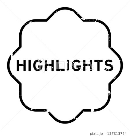 Grunge black highlights word rubber seal stamp on white background 137813754