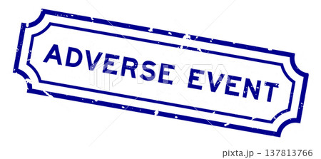 Grunge blue adverse event word rubber seal stamp on white background Grunge blue adverse event word rubber seal stamp on white background 137813766