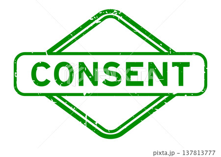 Grunge green consent word rubber seal stamp on white background Grunge green consent word rubber seal stamp on white background 137813777
