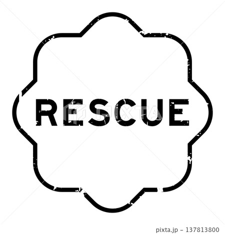 Grunge black rescue word square rubber seal stamp on white background Grunge black rescue word square rubber seal stamp on white background 137813800