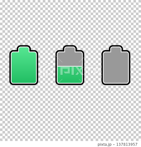 A simple illustration of a decreasing battery. A simple illustration of a decreasing battery. 137813957