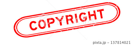 Grunge red copyright word rubber seal stamp on white background Grunge red copyright word rubber seal stamp on white background 137814021