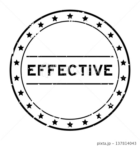 Grunge black effective word round seal stamp on white background Grunge black effective word round seal stamp on white background 137814043