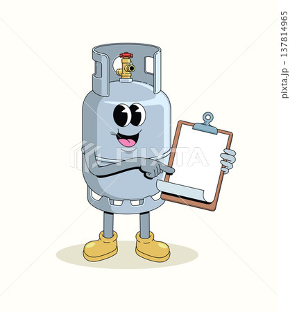 gas cylinder blank note groovy cartoon illustration gas cylinder blank note groovy cartoon illustration 137814965