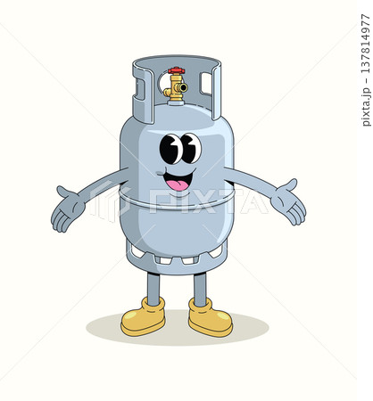 gas cylinder groovy cartoon illustration gas cylinder groovy cartoon illustration 137814977