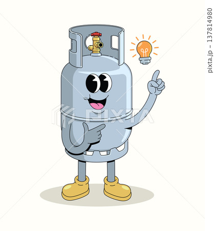 gas cylinder idea groovy cartoon illustration gas cylinder idea groovy cartoon illustration 137814980