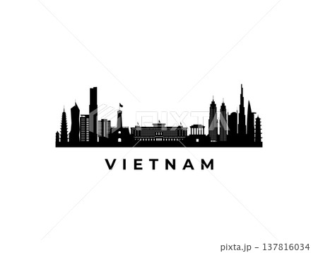 Vector Vietnam skyline. Vector Vietnam skyline. 137816034