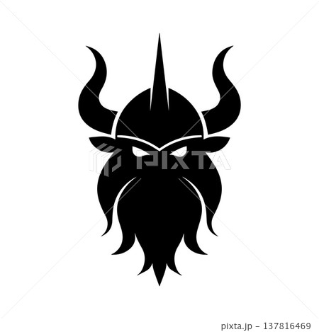 Abstract Horn Viking Logo With Modern Interpretation 137816469
