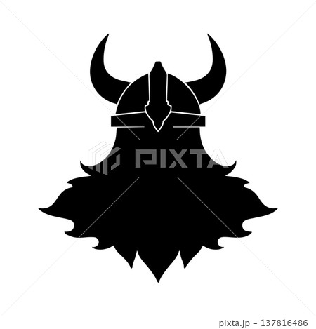 Powerful Viking Warrior Logo Representing Strength 137816486