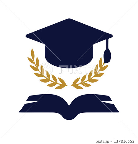Minimal Academic University Logo With Graduation Cap Symbol 137816552